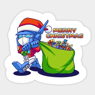 An Autobot Merry Christmas Transformers Sticker
